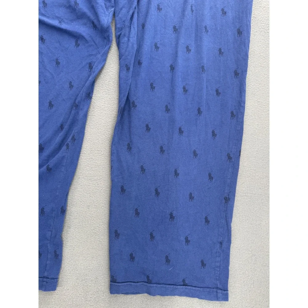 Polo Ralph Lauren Pajama Pant XL Blue All Over Pony Logo Sleepwear Loungewear